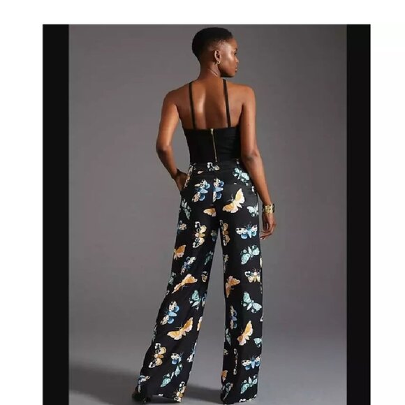 Sarah Gordon Maeve Anthropologie Butterfly Print Pants Size US 12 - Picture 3 of 5